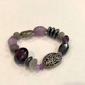 Silpada sterling silver and beaded bracelet, unworn